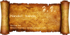 Handel Vanda névjegykártya